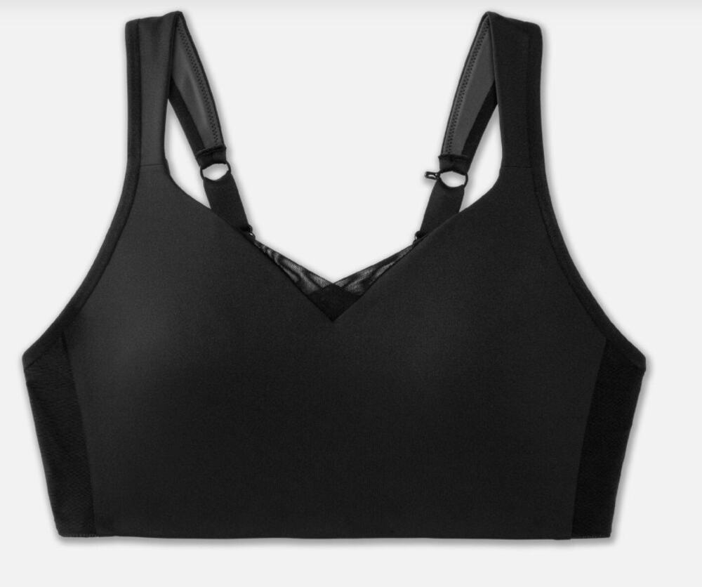 BROOKS Drive Convertible Run Bra 40E Black Compression Running Walking Trails